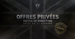 Triumph lance ses ventes priv&eacute;es de motos