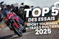 Top 5 essais motos 2025   trails routiers sport tourings