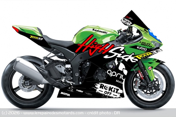 La Kawasaki Ninja ZX-10R du Team High Side April Moto Louit