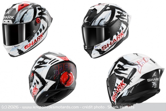 Les casques Aeron GP, Skwal Cup, Spartan RS et Skwal Jet Cup Zarco Suzuka
