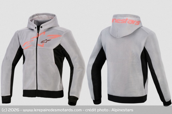 Hoodie moto Alpinestars Chrome Superairflow