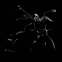 La petite Harley-Davidson Sprint &agrave; l'approche