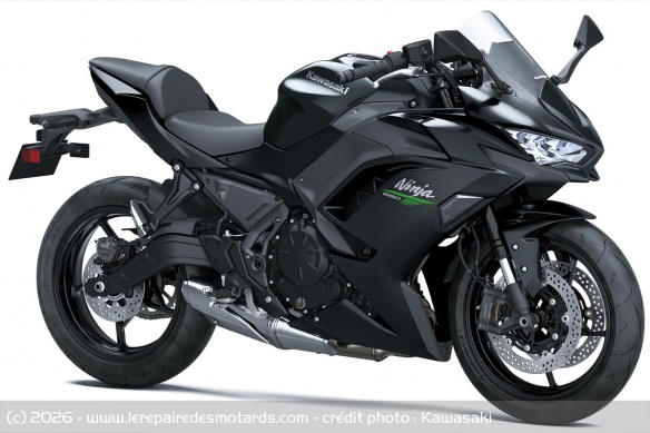 Kawasaki Ninja 650 2027 Noir Metallic Flat Spark / Gris Metallic Carbon