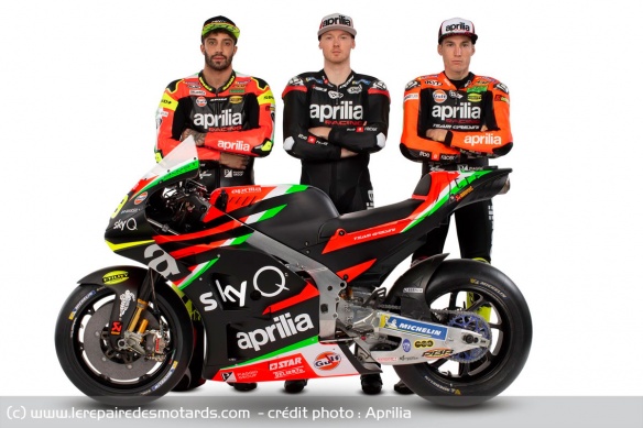 L'équipe 2019 d'Aprilia en MotoGP L'équipe 2019 d'Aprilia en MotoGP