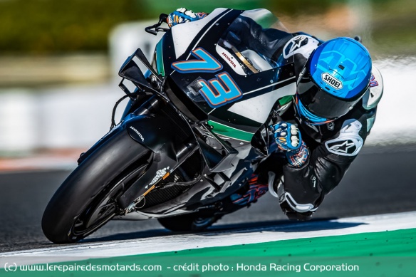 Alex Marquez teste la Honda RC213V lors du test de Valence Alex Marquez teste la Honda RC213V lors du test de Valence