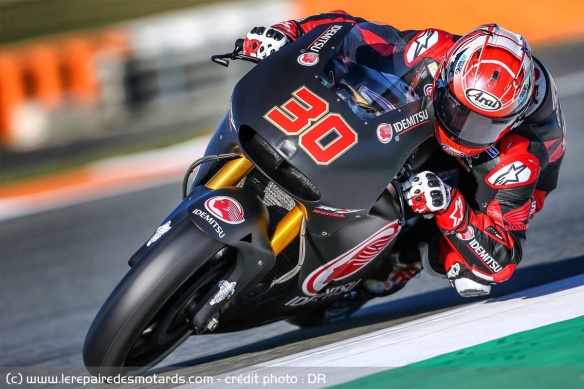 Nakagami lors des tests sur la RC213V Nakagami lors des tests sur la RC213V
