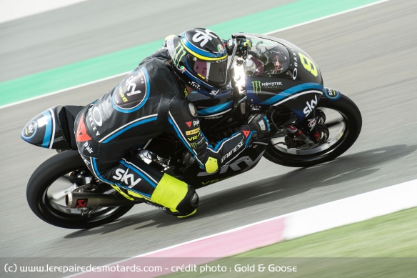 Nicolo Bulega sur la KTM du team VR46 en Moto3 en 2018 Nicolo Bulega sur la KTM du team VR46 en Moto3 en 2018