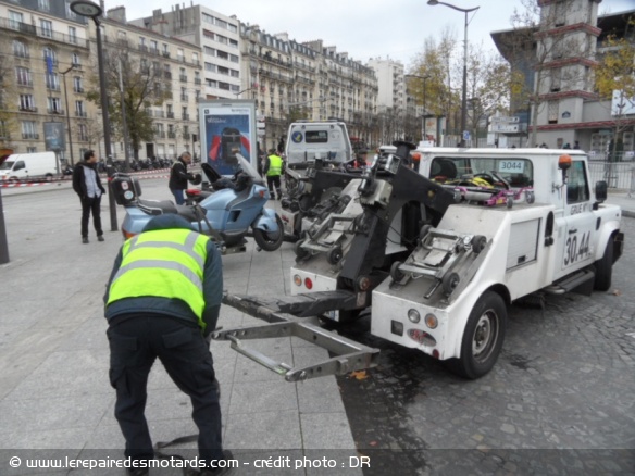 Moto endommagée en fourrière Moto endommagée en fourrière