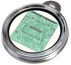 Porte vignette certificat assurance