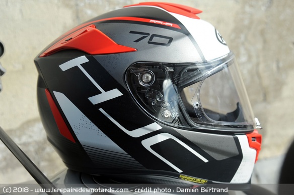 Le casque est ici dans sa déco Vias