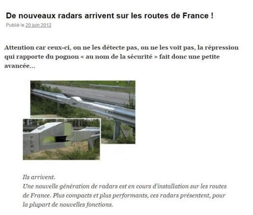 Exemple d'article traitant d'une nouvelle génération de radars