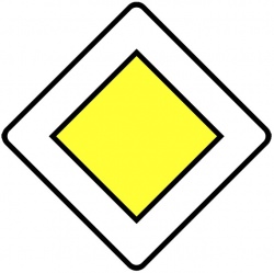 Panneau de route prioritaire Panneau de route prioritaire