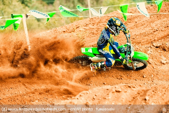 Dans un registre plus sportif, la Kawasaki KX65