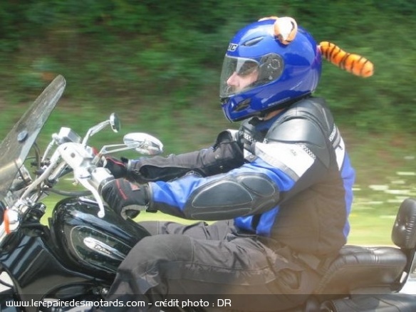 Le top 10 des clichés : motard à oreilles de tigrou