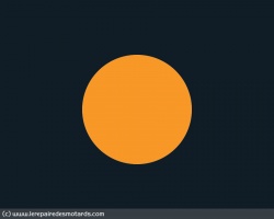 Drapeau noir à cercle orange