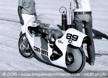 Can Am 125, record à Bonneville en 1973, 218 km/h