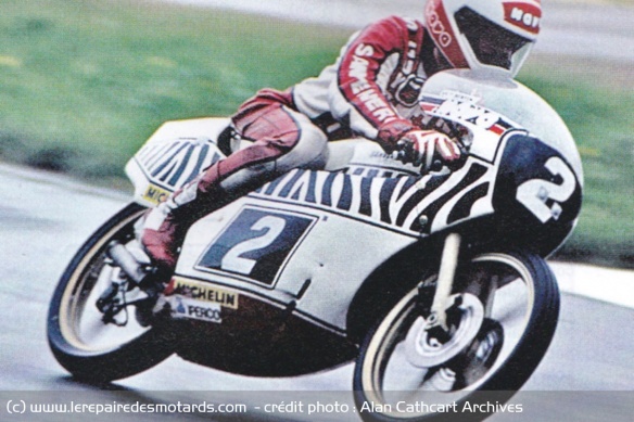Bertin lors de sa victoire à Monza en 1981 sur la 125