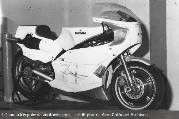 La Sanvenero 500 dans l'atelier de l'équipe en 1981