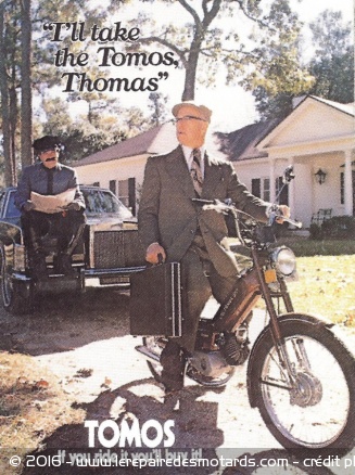 Publicité américaine de Tomos en 1977