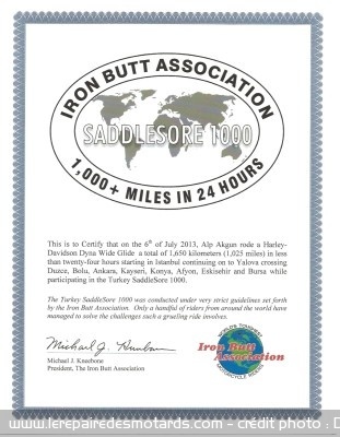 L'Iron Butt : un certificat diplôme !