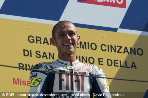 MotoGP : Valentino Rossi sur le podium à Misano en 2009