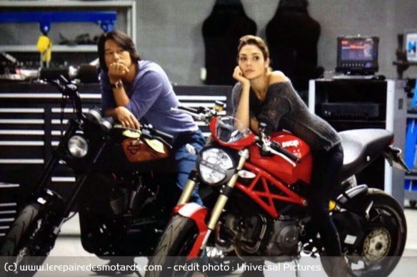 Les Harley XR1200X et Ducati Monster de Han et Gisele