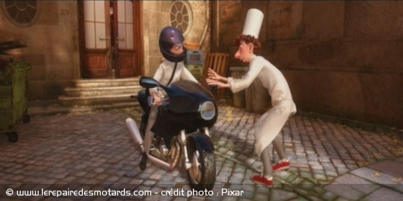 Moto dans le dessin animé Ratatouille