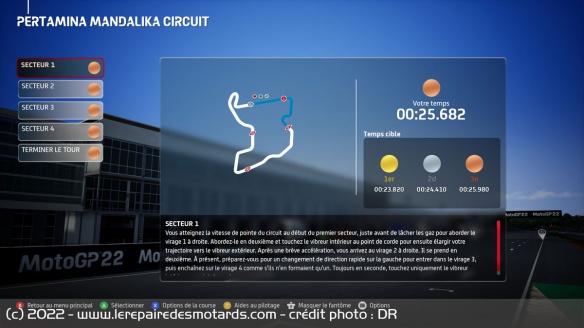 Le mode est un bon moyen de se familiariser avec les tracés, notamment le nouveau circuit de Mandalika et son horrible épingle du secteur 4