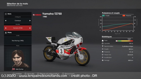 Malgré l'ajout de quelques machines classiques, le choix de montures reste assez limité et cantonné aux catégories Superbike et Supersport