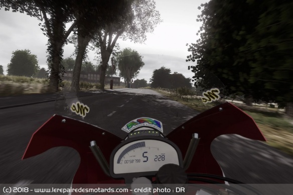 La sensation de vitesse est parfaitement rendue, surtout en vue du casque