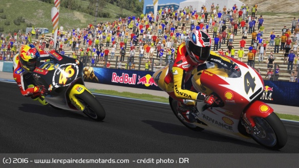 Il est possible de revivre les heures de gloire de VR46, comme ici face à Ukawa
