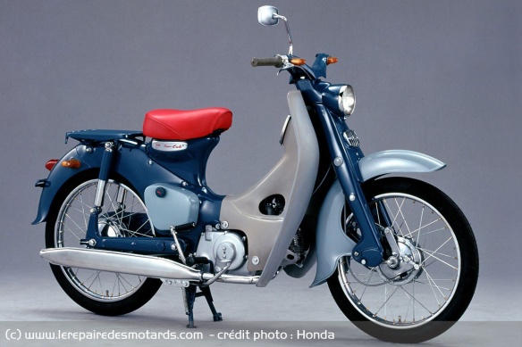 C'est Showa qui a équipé l'indémodable Honda Super Cub, toujours produit aujourd'hui