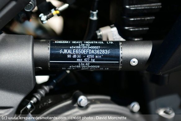Plaque limite dB Kawasaki Versys 650