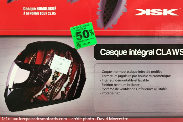 Promo casque intégral en grande surface : 50% sur un casque à 45€95