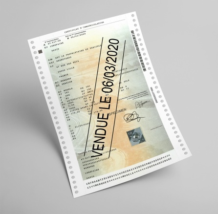 Carte grise barrée pour preuve de la vente