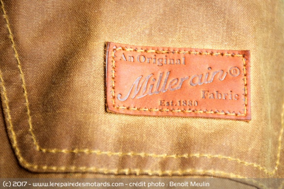La veste repose sur un coton British Millerain