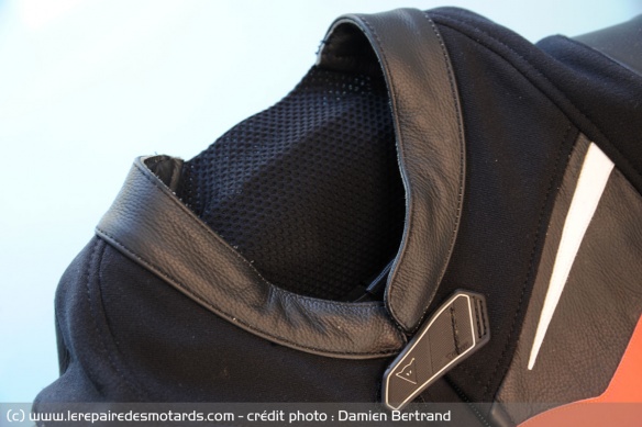 Le col de la combinaison Dainese Laguna Seca D1
