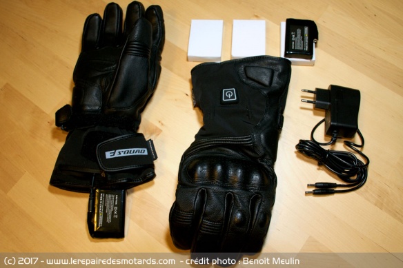 Batteries et chargeur des gants chauffants Esquad Miler