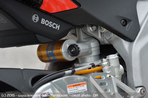 Amortisseur Ohlins sur Aprilia RSV4 RR