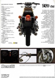 Brochure italienne sur la Benelli 750 Sei