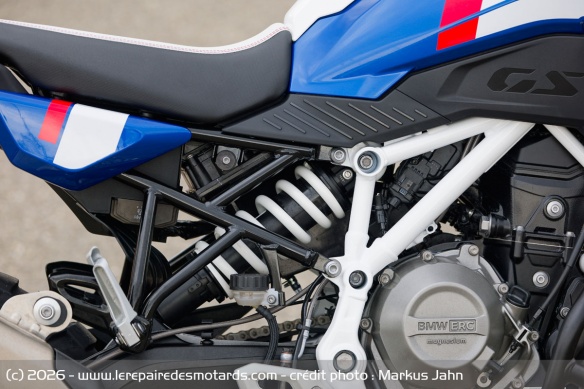 L'amortisseur arrière de la BMW F 450 GS Trophy