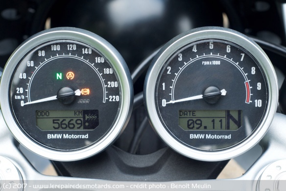Compteur de la BMW R nineT Racer