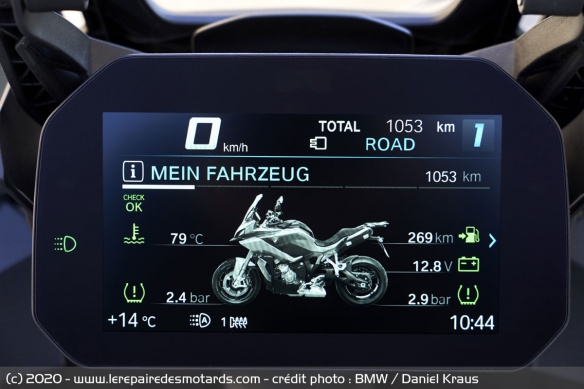 Instrumentation de la BMW S 1000 XR