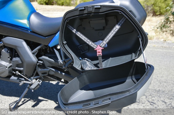 Les valises latérales de la CF Moto 650 GT