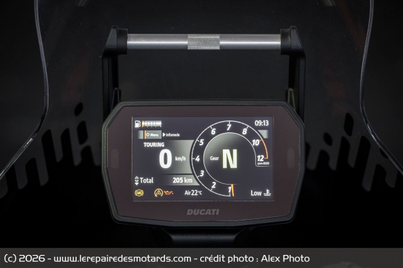 L'instrumentation de la Ducati DesertX