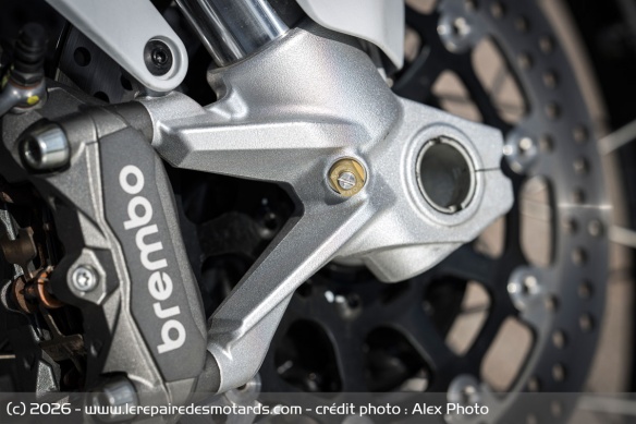 L'étrier de frein avant de la Ducati DesertX V2