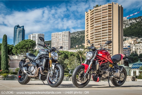 Le Monster 1200 S est dispo en gris ou rouge