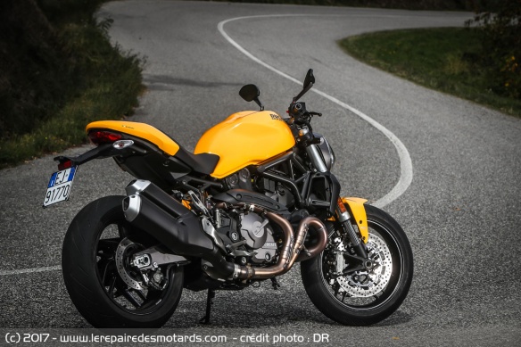 Vue arrière Ducati Monster 821