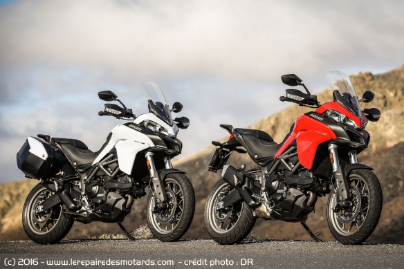 La Ducati Multistrada 950 est déclinée en blanc et en rouge