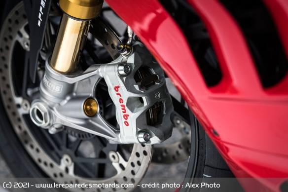 Les étriers Brembo Stylema de la Ducati Panigale V4 S
